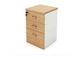 木質(zhì)固定三抽柜